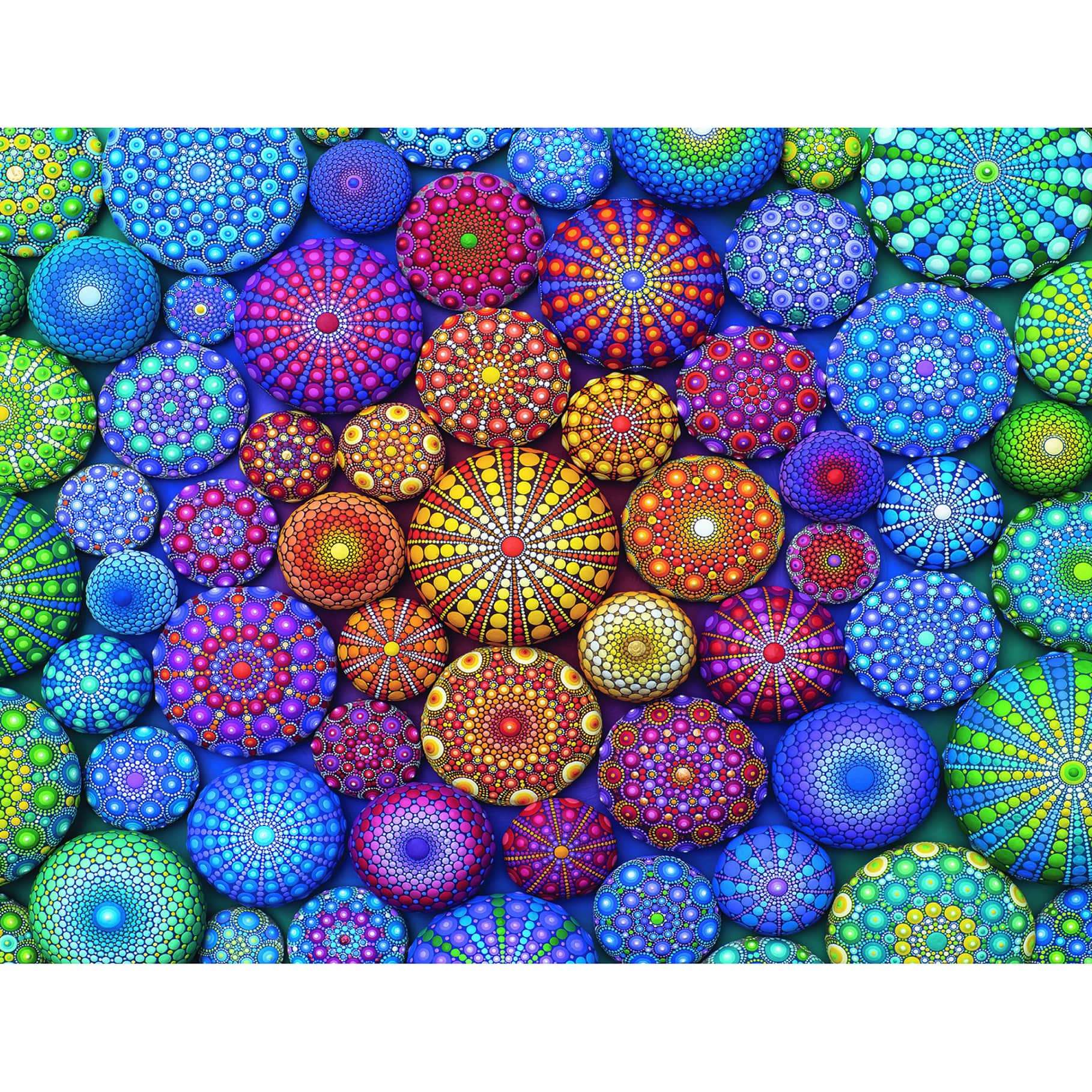 PUZZLE MANDALA CURCUBEU, 2000 PIESE - RAVENSBURGER (RVSPA17134) - Libelula Vesela - Jucarii