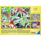 PUZZLE VIZITATORII GRADINEI, 500 PIESE - RAVENSBURGER (RVSPA17137) - Libelula Vesela - Jucarii