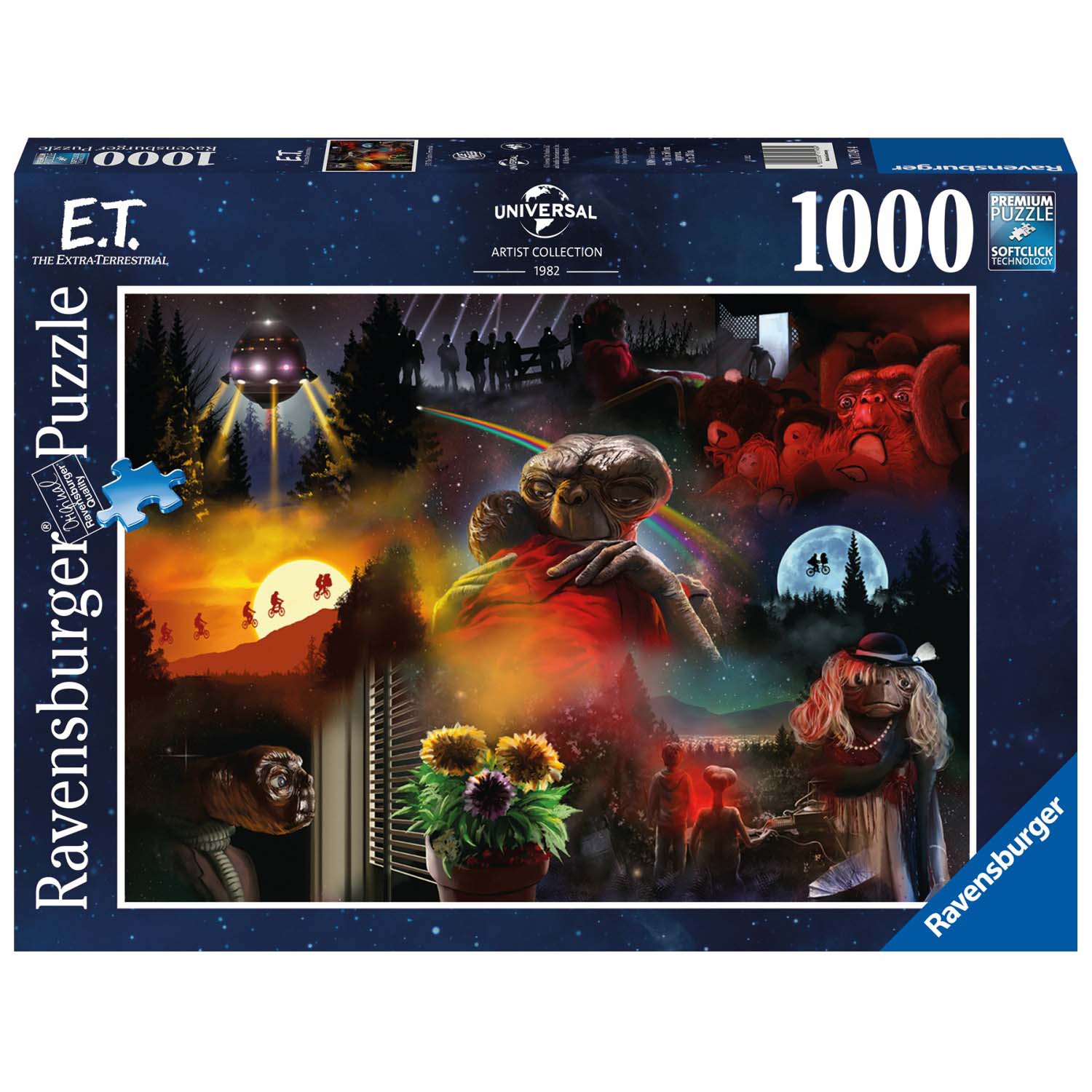 PUZZLE E.T. EXTRATERESTRUL, 1000 PIESE - RAVENSBURGER (RVSPA17148) - Libelula Vesela - Jucarii
