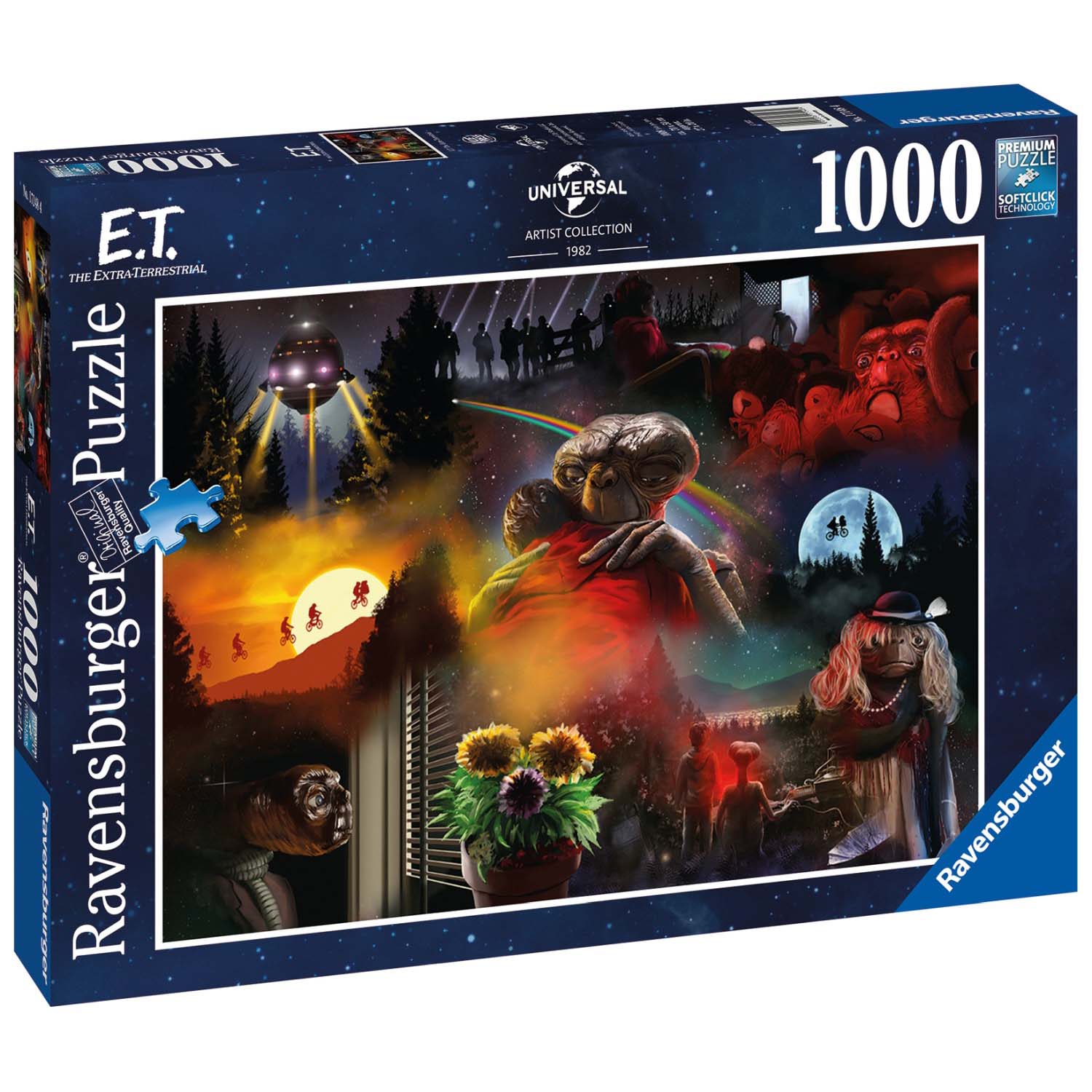 PUZZLE E.T. EXTRATERESTRUL, 1000 PIESE - RAVENSBURGER (RVSPA17148) - Libelula Vesela - Jucarii