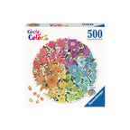PUZZLE CERC FLORI, 500 PIESE - RAVENSBURGER (RVSPA17167) - Libelula Vesela - Jucarii