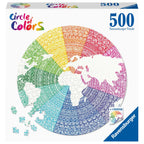PUZZLE CERC MANDALA, 500 PIESE - RAVENSBURGER (RVSPA17168) - Libelula Vesela - Jucarii