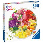 PUZZLE CERC FRUCTE SI LEGUME, 500 PIESE - RAVENSBURGER (RVSPA17169) - Libelula Vesela - Jucarii