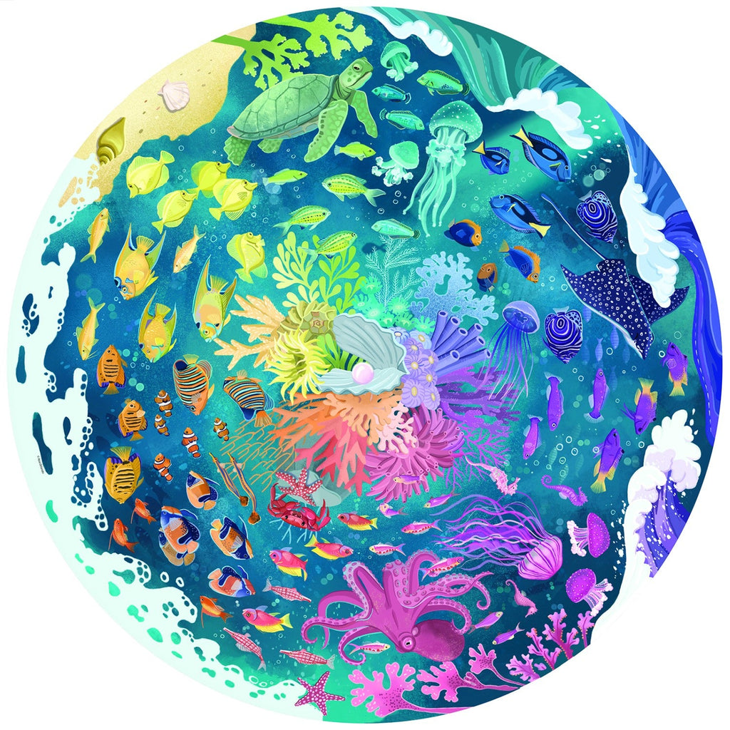 PUZZLE CERC OCEAN, 500 PIESE - RAVENSBURGER (RVSPA17170) - Libelula Vesela - Jucarii