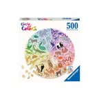 PUZZLE CERC ANIMALE, 500 PIESE - RAVENSBURGER (RVSPA17172) - Libelula Vesela - Jucarii