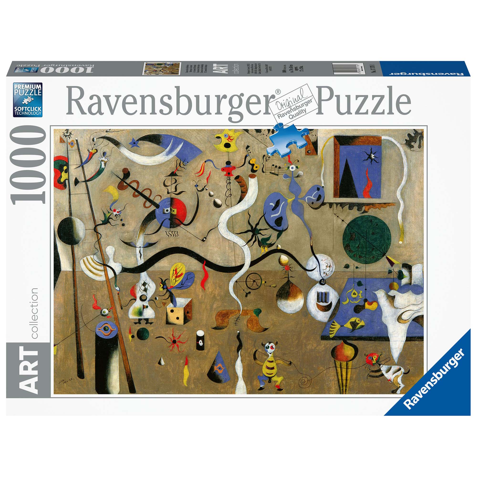 PUZZLE MIRÓ, 1000 PIESE - RAVENSBURGER (RVSPA17178) - Libelula Vesela - Jucarii