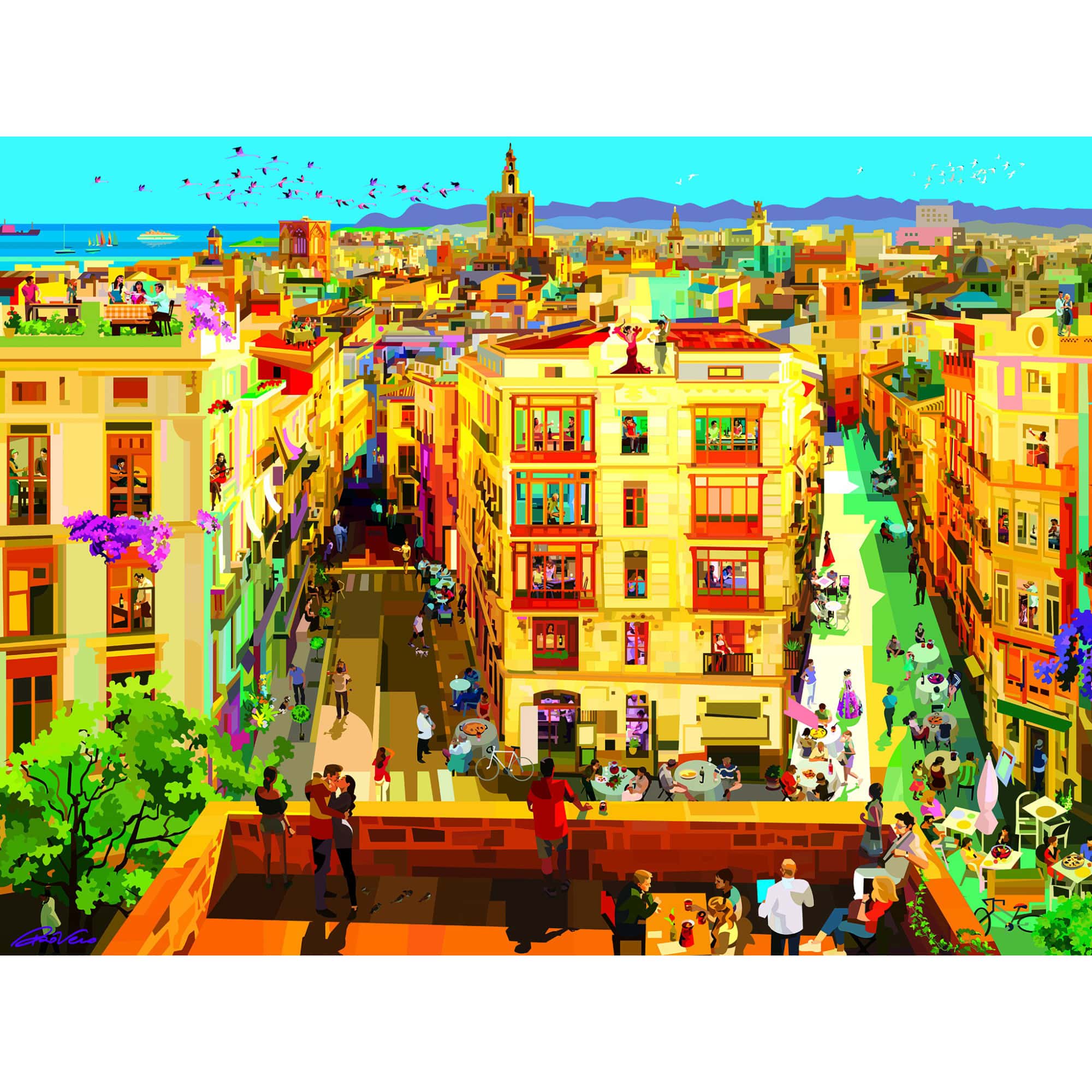 PUZZLE CINA IN VALENCIA, 1500 PIESE - RAVENSBURGER (RVSPA17192) - Libelula Vesela - Jucarii