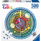 PUZZLE CERC BOMBOANE, 500 PIESE - RAVENSBURGER (RVSPA17350) - Libelula Vesela - Jucarii