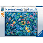 PUZZLE SPECII MARINE COLORATE, 500 PIESE - RAVENSBURGER (RVSPA17375) - Libelula Vesela - Jucarii
