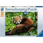 PUZZLE PANDA ROSU, 500 PIESE - RAVENSBURGER (RVSPA17381) - Libelula Vesela - Jucarii