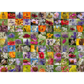 PUZZLE COLAJ CU ALBINE SI FLORI, 1000 PIESE - RAVENSBURGER (RVSPA17386) - Libelula Vesela - Jucarii