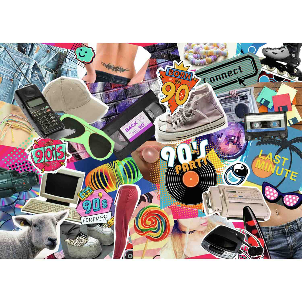 PUZZLE ANII 90, 1000 PIESE - RAVENSBURGER (RVSPA17388) - Libelula Vesela - Jucarii