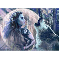 PUZZLE FEMEIE CU LUPI, 1000 PIESE - RAVENSBURGER (RVSPA17390) - Libelula Vesela - Jucarii