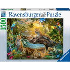 PUZZLE ANIMALE IN SAVANA, 1500 PIESE - RAVENSBURGER (RVSPA17435) - Libelula Vesela - Jucarii