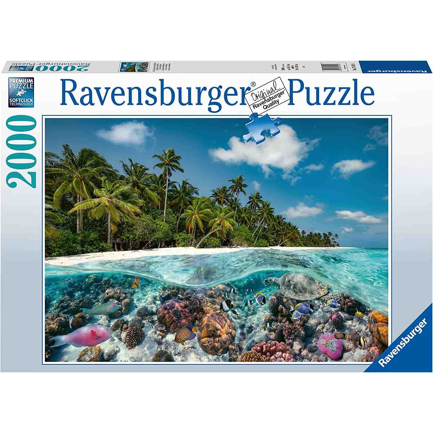 PUZZLE MALDIVE, 2000 PIESE - RAVENSBURGER (RVSPA17441) - Libelula Vesela - Jucarii