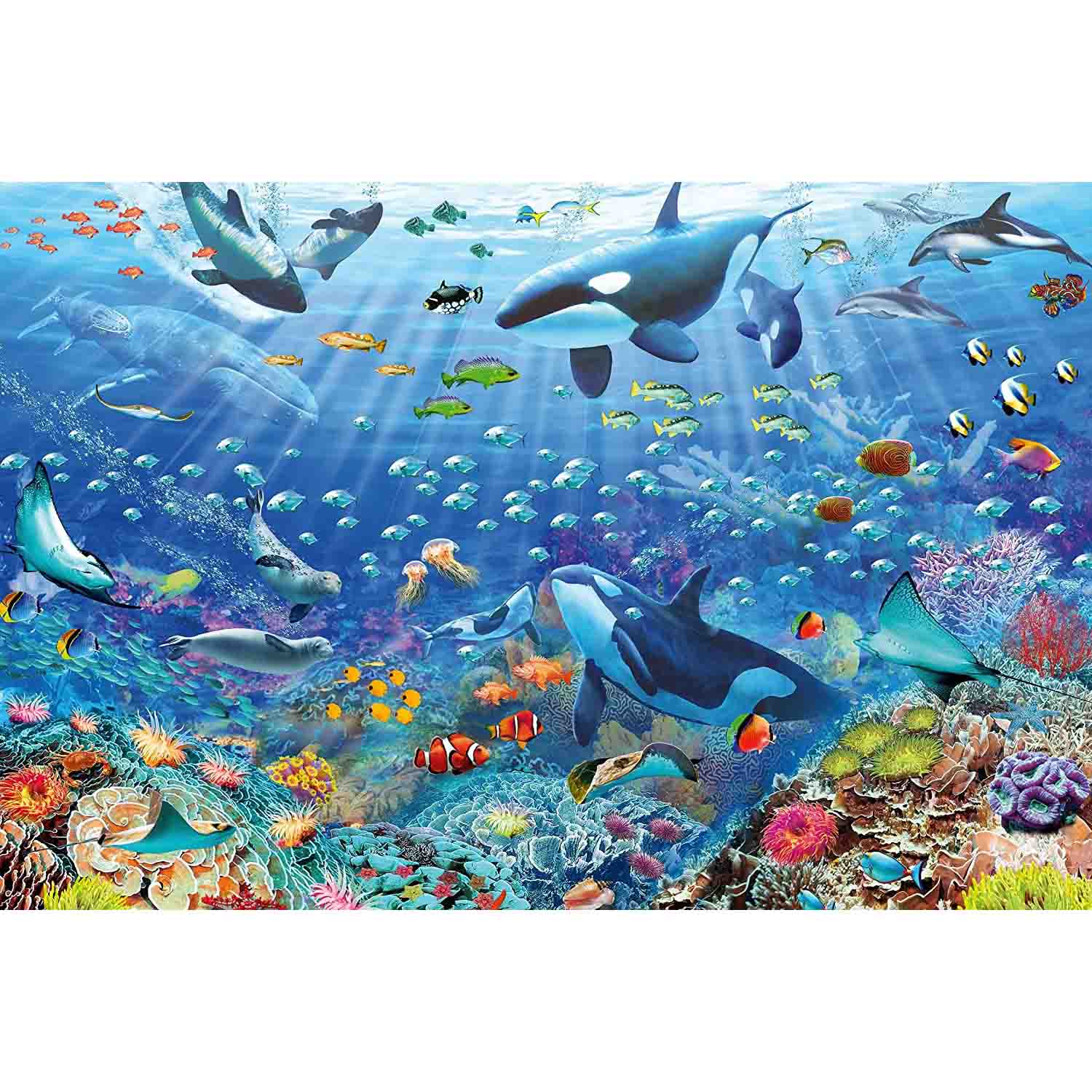 PUZZLE LUMEA SUBACVATICA COLORATA, 3000 PIESE - RAVENSBURGER (RVSPA17444) - Libelula Vesela - Jucarii