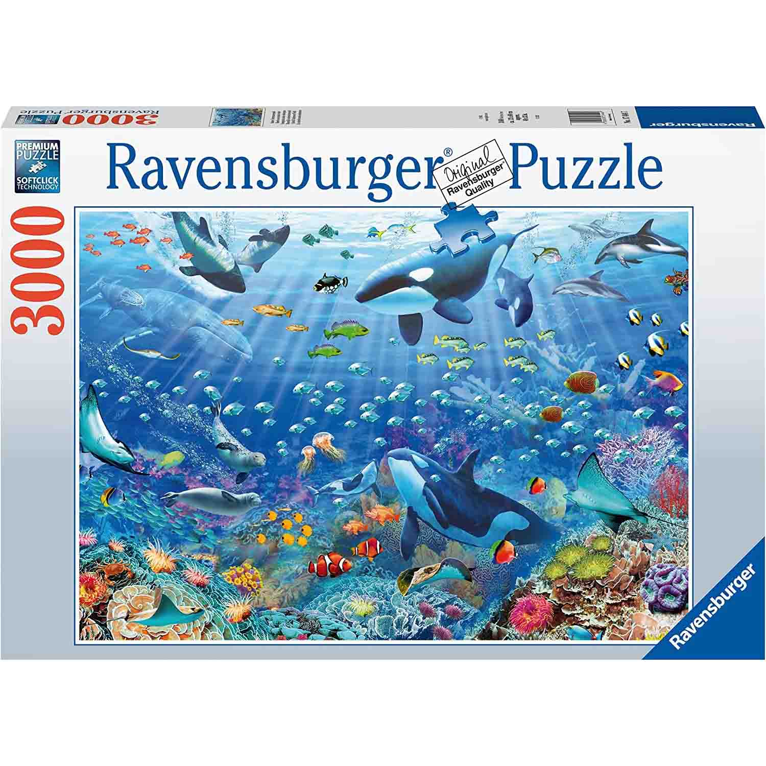 PUZZLE LUMEA SUBACVATICA COLORATA, 3000 PIESE - RAVENSBURGER (RVSPA17444) - Libelula Vesela - Jucarii