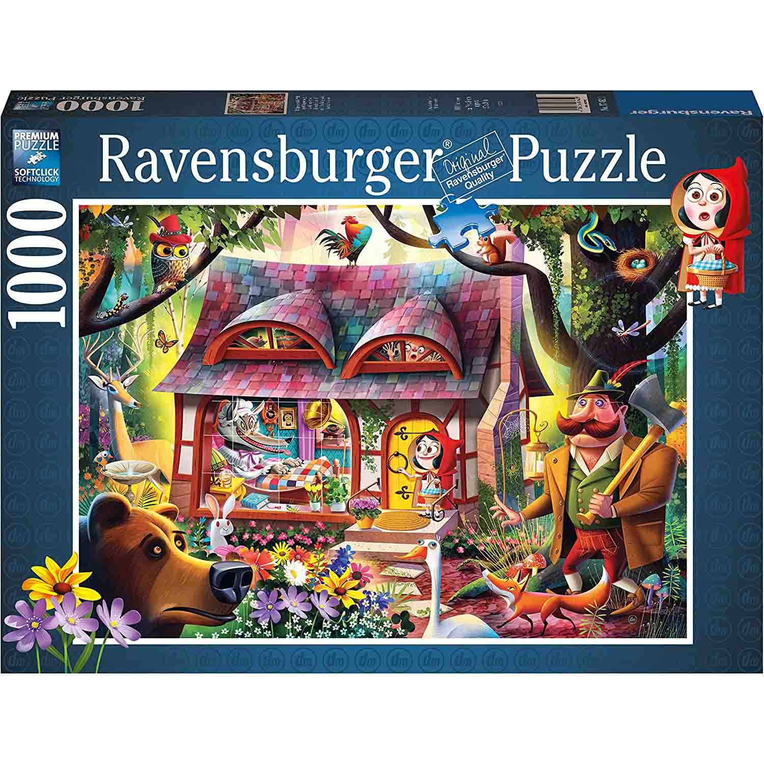 PUZZLE SCUFITA ROSIE, 1000 PIESE - RAVENSBURGER (RVSPA17462) - Libelula Vesela - Jucarii