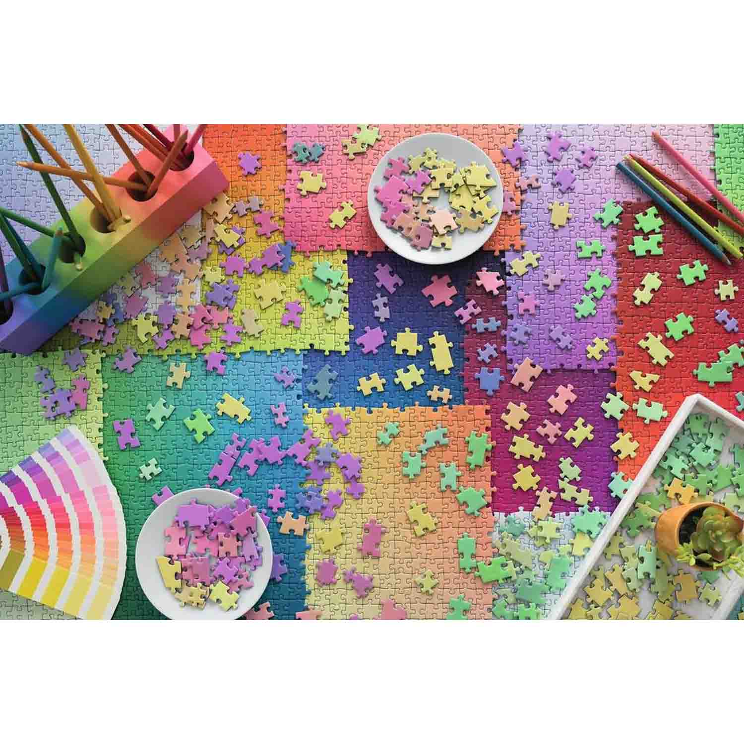 PUZZLE PUZZLEURI PESTE PUZZLEURI, 3000 PIESE - RAVENSBURGER (RVSPA17471) - Libelula Vesela - Jucarii