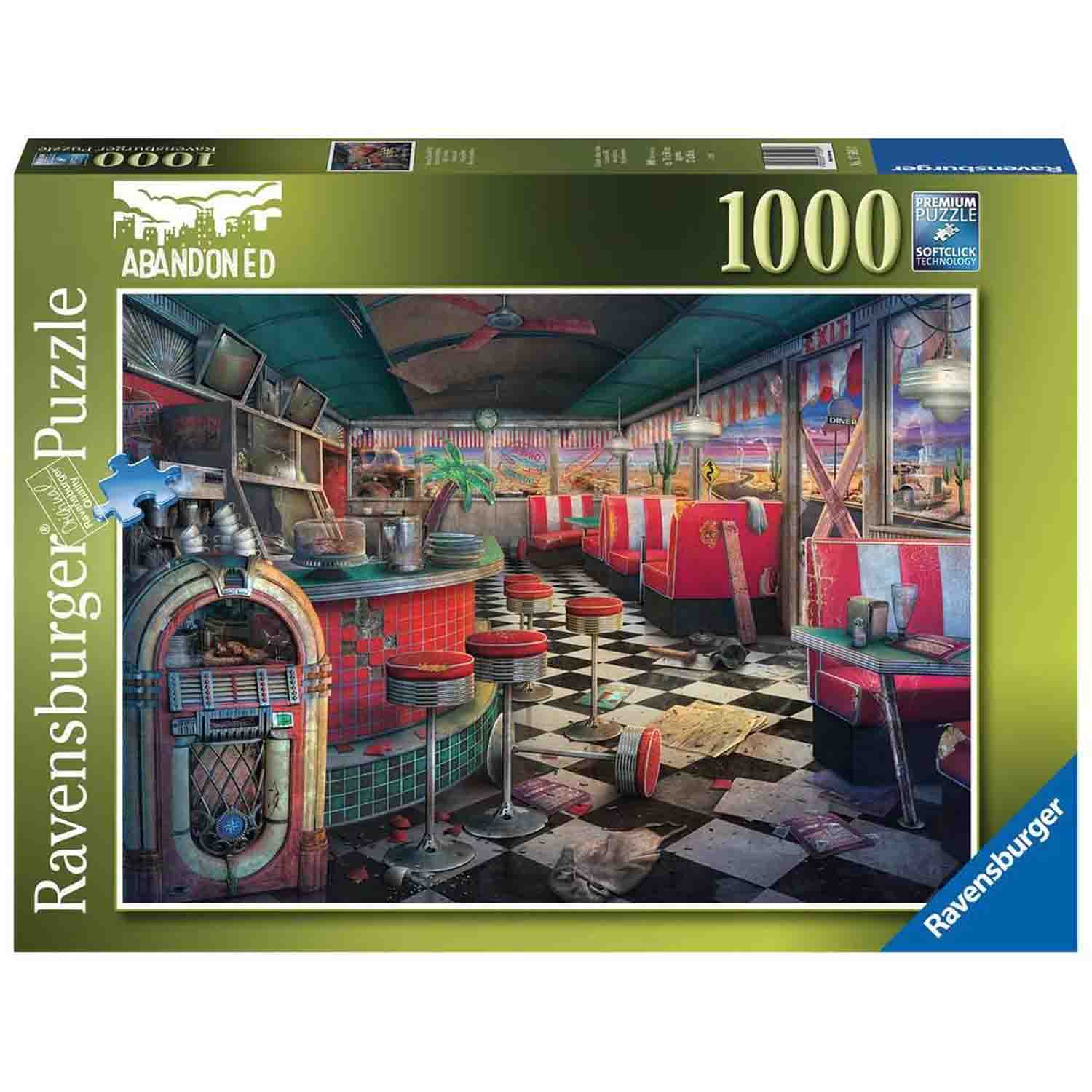 PUZZLE LOC PARASIT DE LUAT MASA, 1000 PIESE - RAVENSBURGER (RVSPA17509) - Libelula Vesela - Jucarii