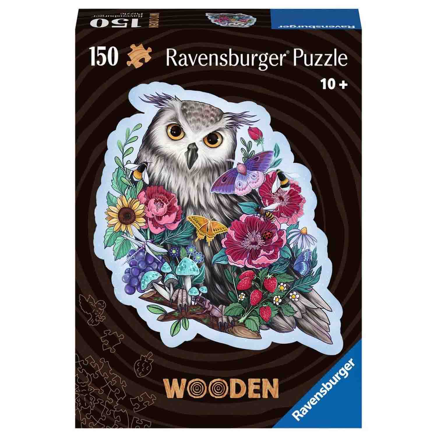 PUZZLE LEMN CONTUR BUFNITA, 150 PIESE - RAVENSBURGER (RVSPA17511) - Libelula Vesela - Jucarii