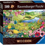 PUZZLE LEMN NATURA, 500 PIESE - RAVENSBURGER (RVSPA17513) - Libelula Vesela - Jucarii
