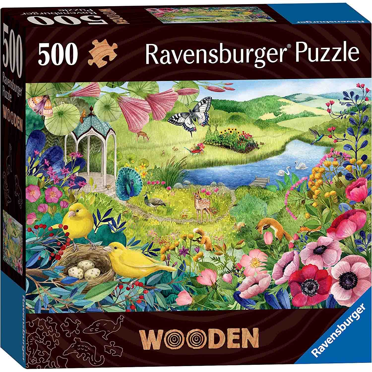 PUZZLE LEMN NATURA, 500 PIESE - RAVENSBURGER (RVSPA17513) - Libelula Vesela - Jucarii