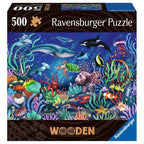 PUZZLE LEMN LUMEA SUBACVATICA, 500 PIESE - RAVENSBURGER (RVSPA17515) - Libelula Vesela - Jucarii
