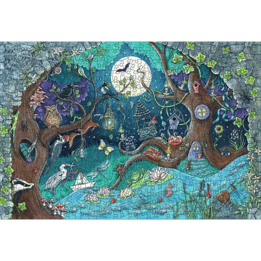 PUZZLE LEMN PADURE, 500 PIESE - RAVENSBURGER (RVSPA17516) - Libelula Vesela - Jucarii