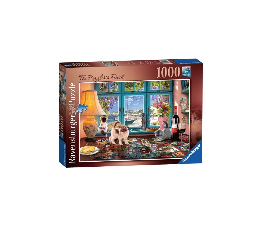 PUZZLE BIROU CU PUZZLE, 1000 PIESE - RAVENSBURGER (RVSPA19847) - Libelula Vesela - Jucarii