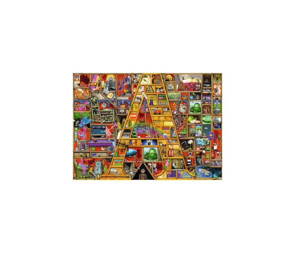 PUZZLE ALFABET, LITERA A, 1000 PIESE - RAVENSBURGER (RVSPA19891) - Libelula Vesela - Jucarii