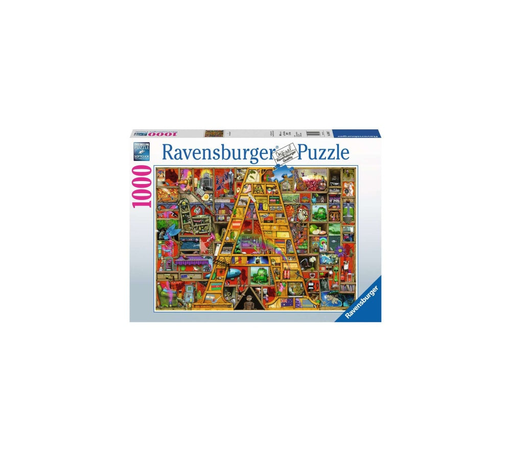 PUZZLE ALFABET, LITERA A, 1000 PIESE - RAVENSBURGER (RVSPA19891) - Libelula Vesela - Jucarii