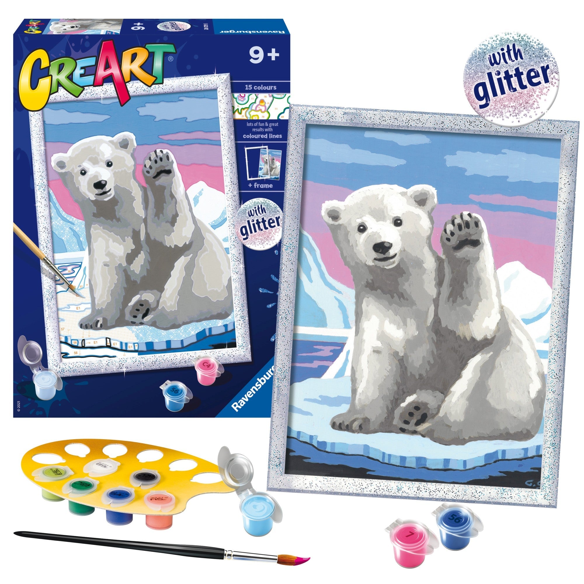 CREART - PICTURA URS POLAR - RAVENSBURGER (RVSPBN20079) - Libelula Vesela - Jucarii