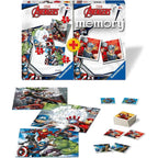 PUZZLE + JOC MEMORY AVENGERS, 25/36/49 PIESE - RAVENSBURGER (RVSPC20674) - Libelula Vesela - Jucarii