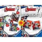 PUZZLE + JOC MEMORY AVENGERS, 25/36/49 PIESE - RAVENSBURGER (RVSPC20674) - Libelula Vesela - Jucarii
