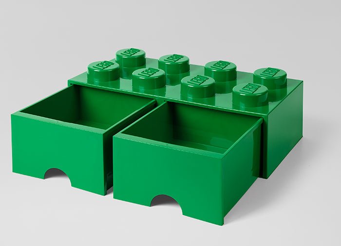 CUTIE DEPOZITARE LEGO 2X4 CU SERTARE, VERDE - LEGO (40061734) - Libelula Vesela - Jucarii