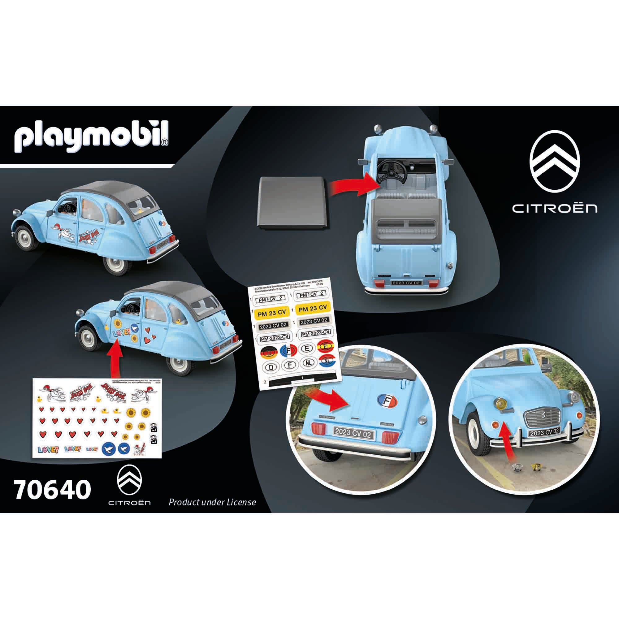 CITROEN 2 CV - PLAYMOBIL CLASSIC CARS (PM70640) - Libelula Vesela - Jucarii
