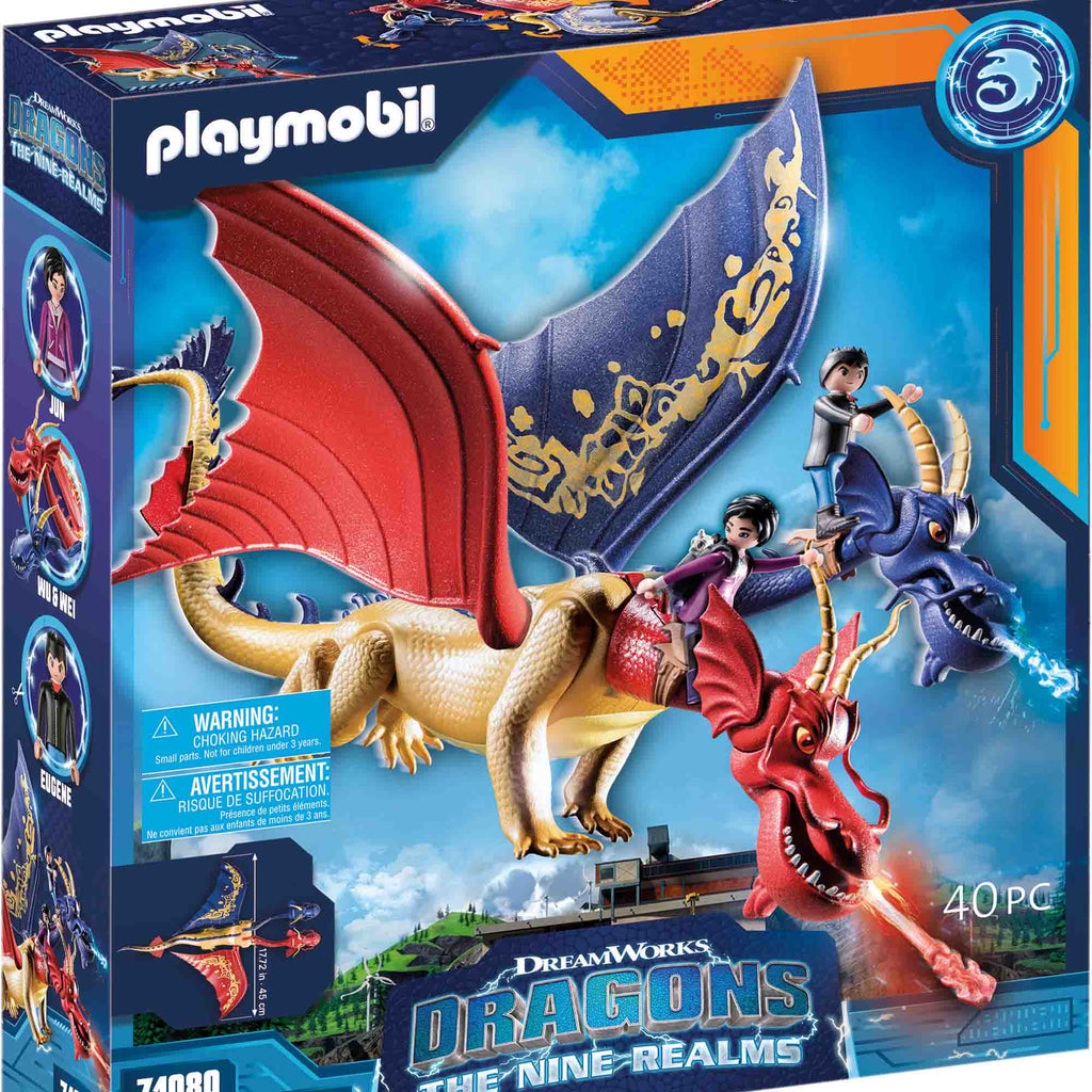 DRAGONS: WU & WEI & JUN - PLAYMOBIL DRAGONS THE NINE REALMS (PM71080) - Libelula Vesela - Jucarii