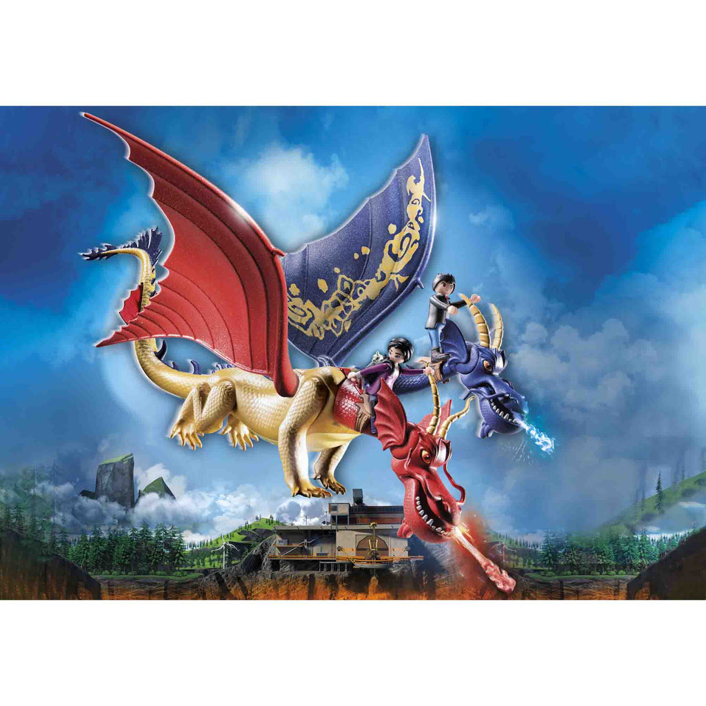 DRAGONS: WU & WEI & JUN - PLAYMOBIL DRAGONS THE NINE REALMS (PM71080) - Libelula Vesela - Jucarii