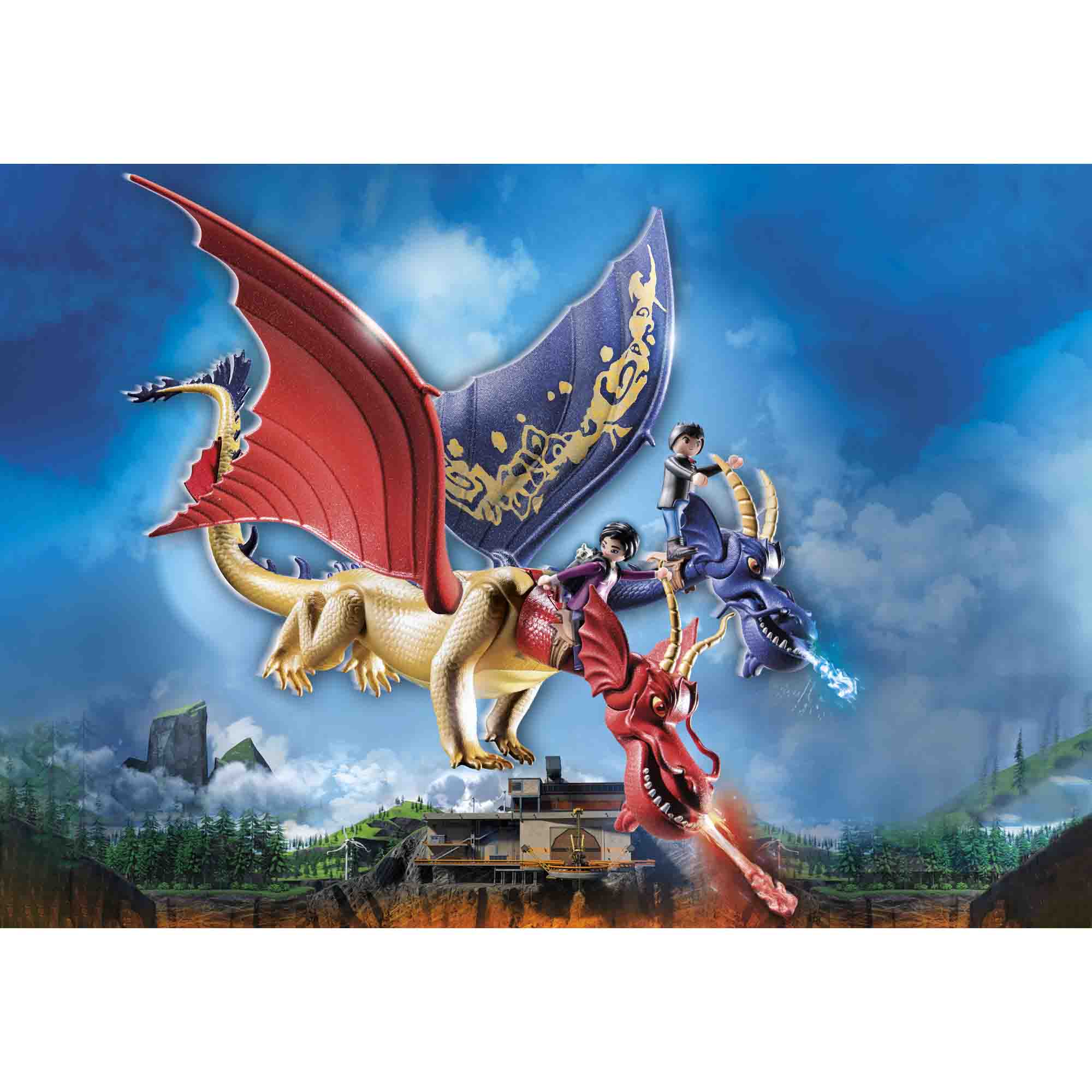 DRAGONS: WU & WEI & JUN - PLAYMOBIL DRAGONS THE NINE REALMS (PM71080) - Libelula Vesela - Jucarii