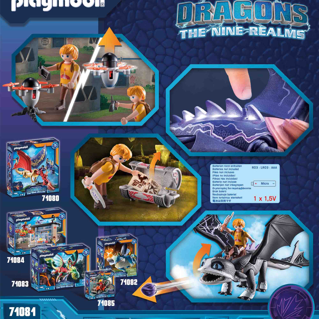 DRAGONS: THUNDER & TOM - PLAYMOBIL DRAGONS THE NINE REALMS (PM71081) - Libelula Vesela - Jucarii
