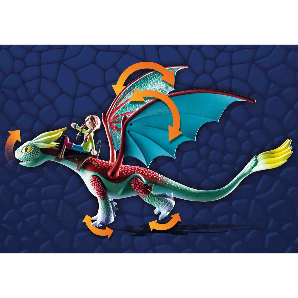 DRAGONS: FEATHERS & ALEX - PLAYMOBIL DRAGONS THE NINE REALMS (PM71083) - Libelula Vesela - Jucarii