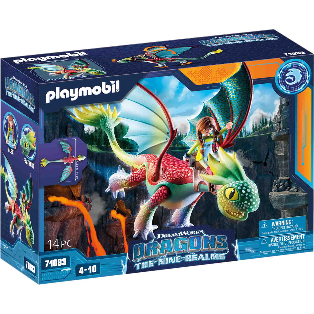 DRAGONS: FEATHERS & ALEX - PLAYMOBIL DRAGONS THE NINE REALMS (PM71083) - Libelula Vesela - Jucarii