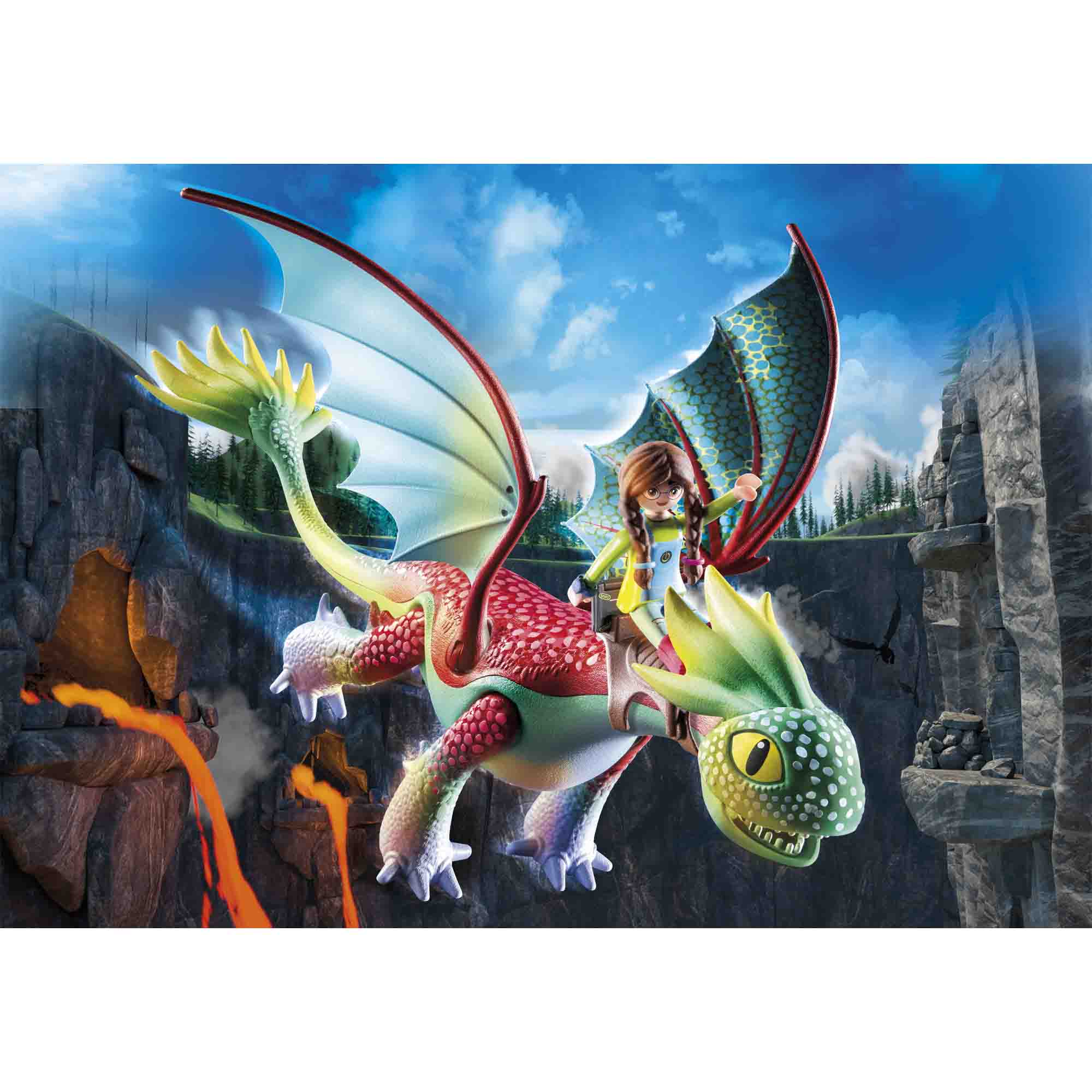 DRAGONS: FEATHERS & ALEX - PLAYMOBIL DRAGONS THE NINE REALMS (PM71083) - Libelula Vesela - Jucarii