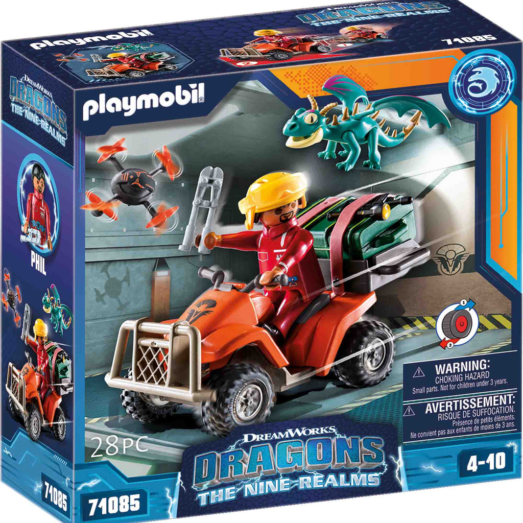 DRAGONS: VEHICULUL LUI ICARIS SI PHIL - PLAYMOBIL DRAGONS THE NINE REALMS (PM71085) - Libelula Vesela - Jucarii