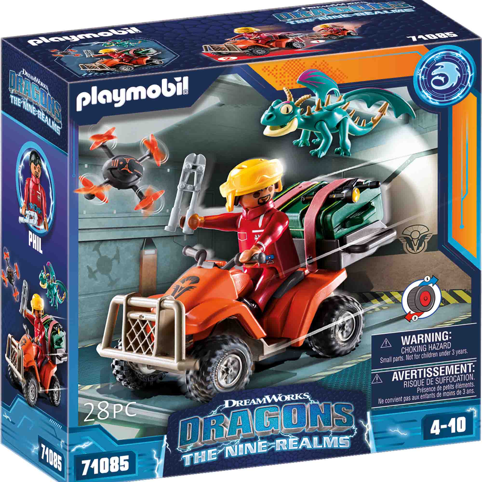 DRAGONS: VEHICULUL LUI ICARIS SI PHIL - PLAYMOBIL DRAGONS THE NINE REALMS (PM71085) - Libelula Vesela - Jucarii