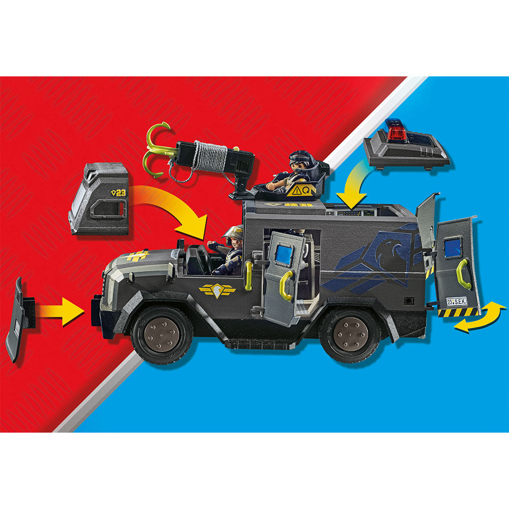 VEHICULUL DE TEREN AL ECHIPEI SWAT - PLAYMOBIL CITY ACTION (PM71144) - Libelula Vesela - Jucarii