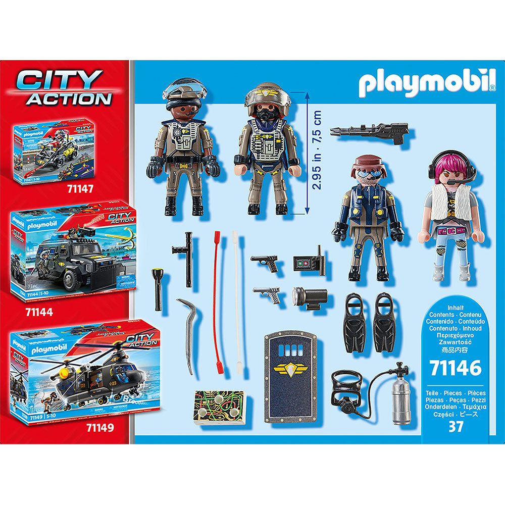 SET FIGURINE ECHIPA SWAT - PLAYMOBIL CITY ACTION (PM71146) - Libelula Vesela - Jucarii