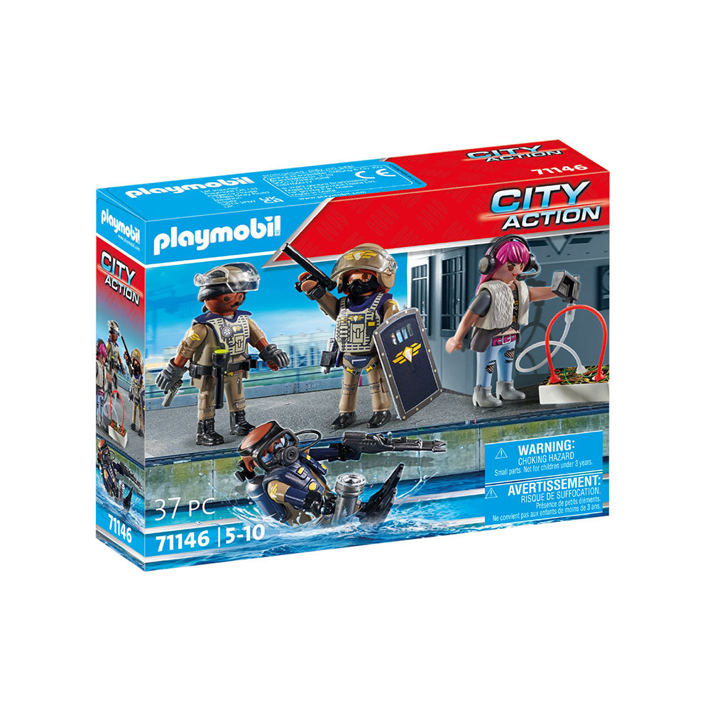 SET FIGURINE ECHIPA SWAT - PLAYMOBIL CITY ACTION (PM71146) - Libelula Vesela - Jucarii
