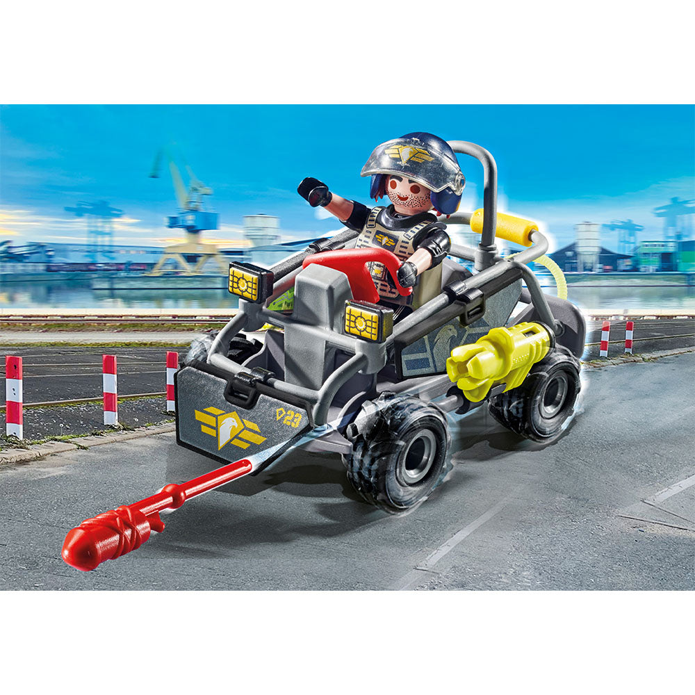 VEHICUL SWAT PENTRU TEREN SI APA - PLAYMOBIL CITY ACTION (PM71147) - Libelula Vesela - Jucarii